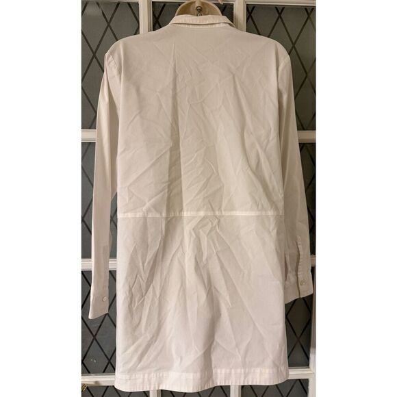 J. Jill White Shirt Collection Womens Small Quarter Button Up Tunic Top Career - Picture 4 of 8